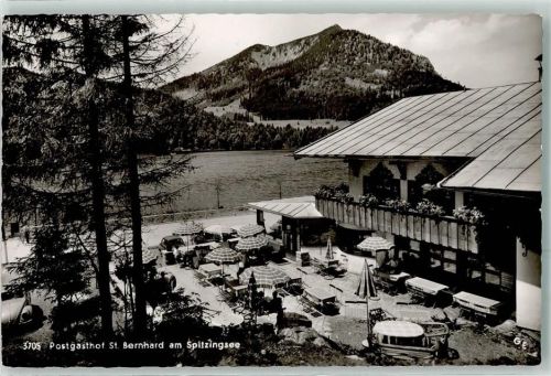 Spitzingsee Postgasthof--See-Cafe St. Bernhard Spinzingsee Hüttenstempel