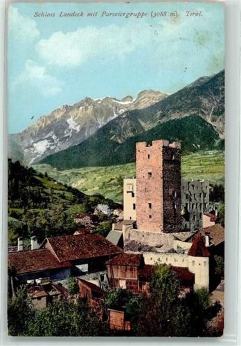 Landeck 1911 Schloss Landeck mit Parseiergruppe