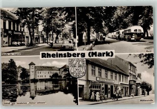 Rheinsberg Schloss Sanatorium Helmut Lehmann Mühlenstraße Markt Straße der Jugend Omnibus Oldtimer