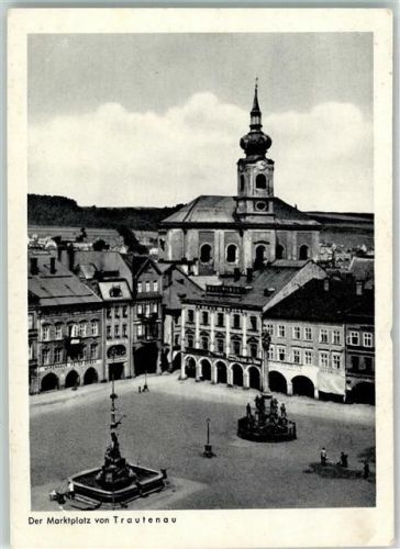 Trutnov Marktplatz aus dem Jahrweiser Schönes Sudetenland 38 Bildkarten