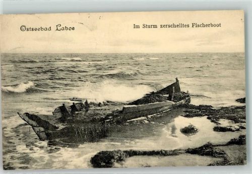 Laboe 1913 Zerschelltes Fischerboot