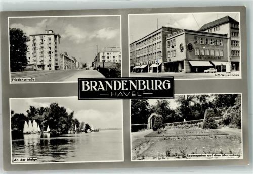 Brandenburg An der Malge Rosengarten auf dem Marienberg HO-Warenhaus