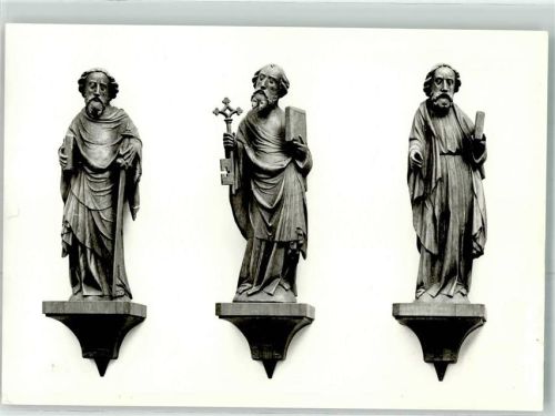Lübars Ev. Kirche Berlin Nachbildung der Apostelfiguren Paulus Petrus Thaddäus