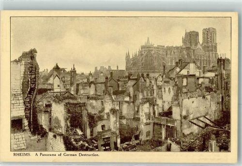 Reims Blick auf Deutsche Zerstörung