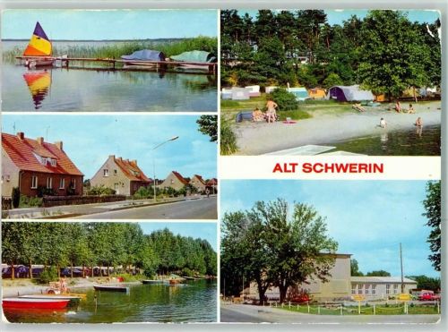 Alt Schwerin Plauer See Bootsanlegestelle Dorfkulturhaus