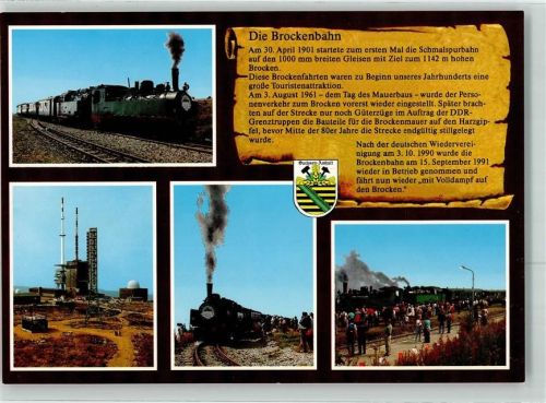 Schierke Chronikkarte Brockenbahn Hotel TV Sender Brockenmuseum