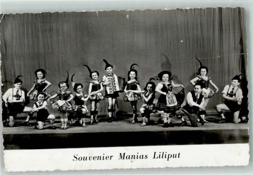 Tanzgruppe Souvenier Manias Liliput Tracht Akkordeon Foto Keine AK