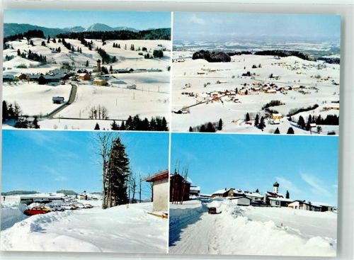 88179 W8999 Oberreute , Allgäu Winter mit Kirche St. Martin im Schnee