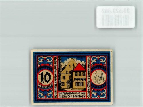 Osnabrück 1921 Gutschein über 10 Pfennig Stadthauptkasse Osnabrück Möserhaus