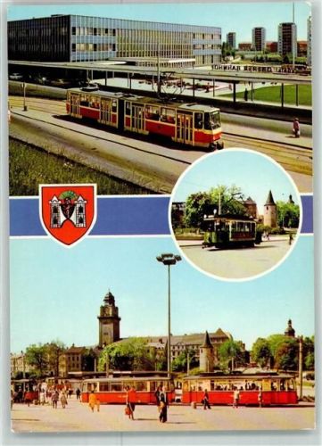 Plauen Am Oberen Bahnhof Histor. Straßenbahn Otto Grotewohl-Platz