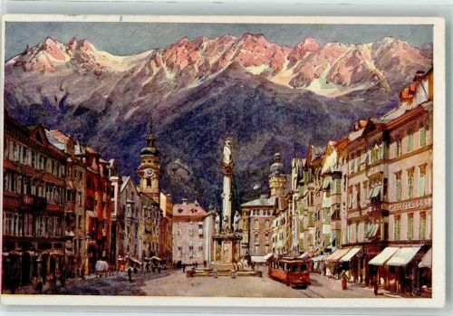Innsbruck Maria Theresienstraße Straßenbahn Annasäule Nr. 58