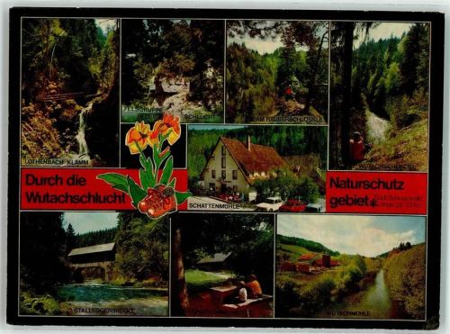 Bonndorf Wutachschlucht Lothenbach Klamm Räuberschlössle Felsgruppe Stalleggerbrücke Wutachmühle Schattenmühle Auto