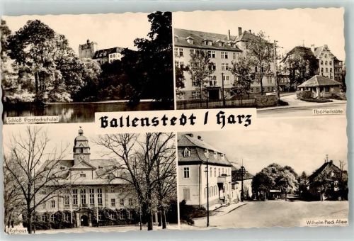 Ballenstedt Schloß Rathaus Wilhelm Pieck-Allee TBC-Heilstätte
