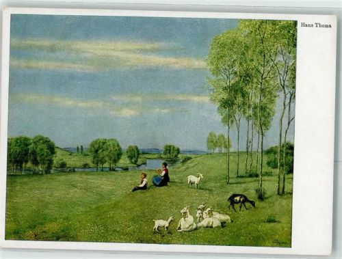 Hirten Ziegen Frühlingslandschaft Verlag Ackermann Nr.3408