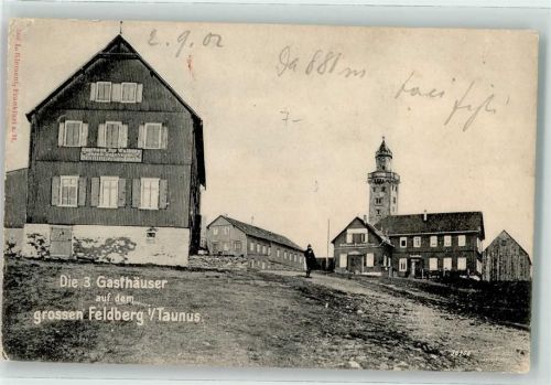 Feldberg 1902 die 3 Gasthäuser