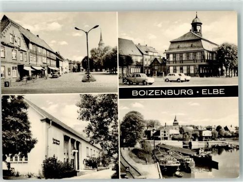 Boizenburg Platz des Friedens Rathaus Kulturhaus Kurt Bürger Hafen
