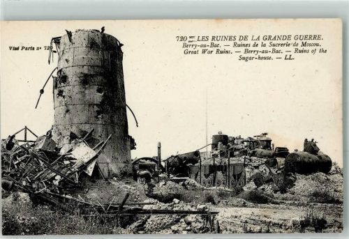 Berry-au-Bac Ruine des großen Krieges Ruines de la Sucerie de Moscou