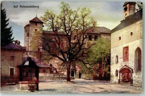 Salzburg Auf Hohensalzburg Schlosshof Georgskirche Keutschach Relief Schlosslinde Zisterne Festung