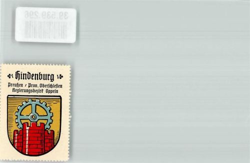 Hindenburg Wappen Hindenburg Preußen Provinz Oberschlesien Regierungsbezirk Oppeln