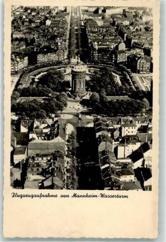 Mannheim Fliegeraufnahme vom Mannheimer Wasserturm und Parkanlagen