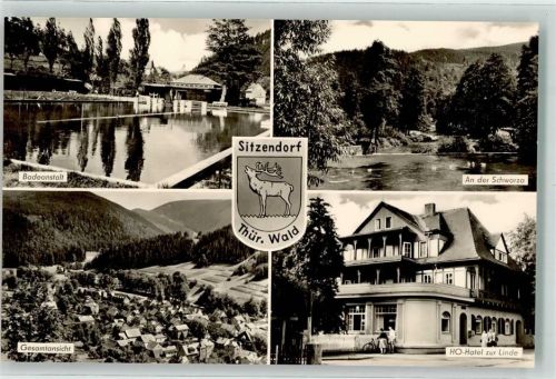 Sitzendorf Badeanstalt HO Hotel zur Linde Wappen