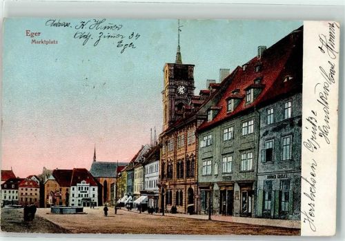 Cheb 1917 Marktplatz