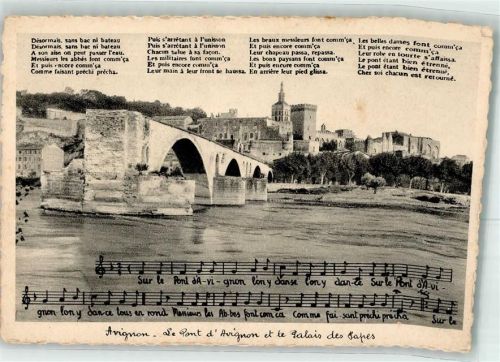 Avignon le Pont et le Palais des Capes Scan verzogen