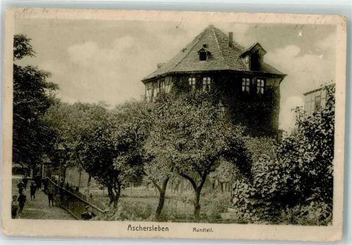 Aschersleben 1915 Rundteil Feldpost WK I