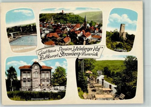 55442 W6534 Stromberg , Hunsrück - Gasthaus Pension Weinberger Hof Schwimmbad Fustenburg
