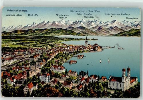 Friedrichshafen 1913 Vogelschau