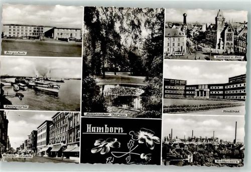 Hamborn 1915 Bergschule Wesier Straße Rathaus Post Stadtbad Straßenbahn