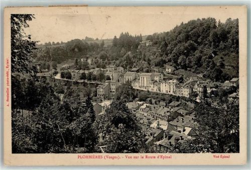 Plombieres-les-Bains Vue sur la Route d`Epinal