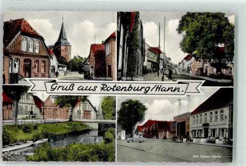 Rotenburg Kirchestraße Große Straße Am Wasser Neuen Markt VW Käfer Oldtimer Fahrrad