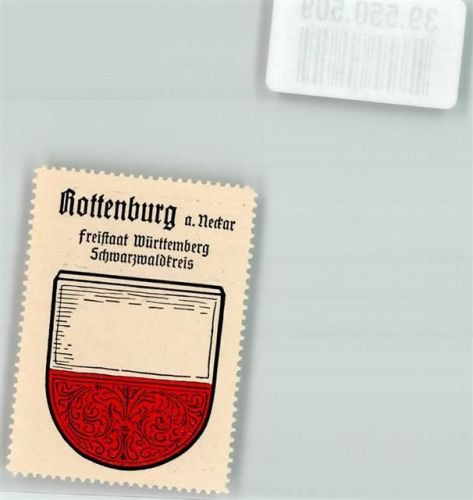 Rottenburg Freistaat Württemberg Schwarzwaldkreis Wappen