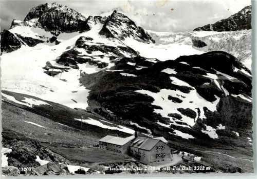 Gaschurn Wiesbadener Hütte mit Piz Buin Hüttenstempel nur Scan beschnitten