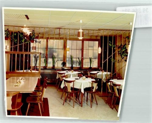 78048 W7730 Pfaffenweiler , Schwarzw FOTO KEINE AK Gasthaus Post Gastraum Pflanzen Ort handschriftlich