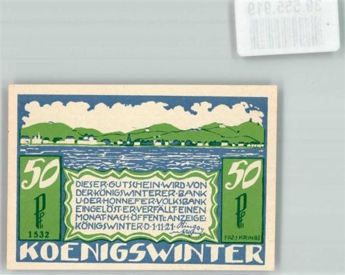 Königswinter 1921 50 Pf. Nr. 1532
