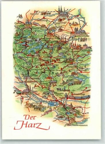 Wernigerode Der Harz Landkarte
