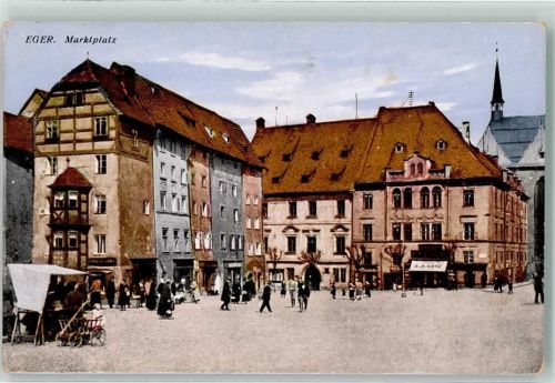 Cheb Marktplatz Marktszene