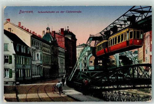 Barmen 1918 Schwebebahn a.d. Cleferstrasse