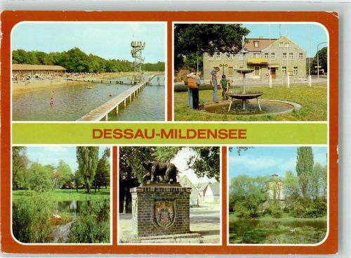 Mildensee Strandbad Adria Konsum-Klubgasthaus Scholitzer See Gedenkstein Markgraf Gero Napoleonsturm VEB Bild und Heimat