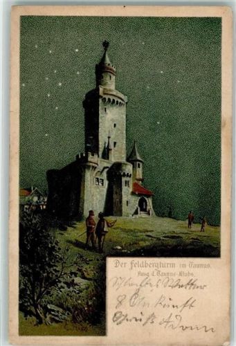 Feldberg 1904 Der Feldbergturm bei Nacht