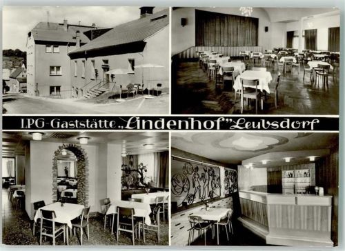 Leubsdorf LPG Gasthaus Lindenhof Strich Rückseite vom Scannen