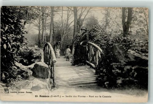 Rennes Garten der Pflanzen Brücke der Cascade