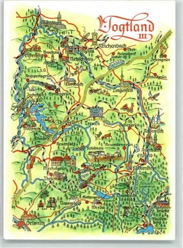 Reichenbach Landkarte Vogtland III