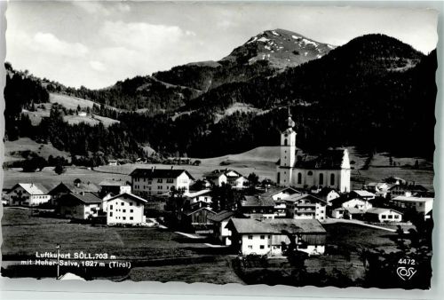 Söll Luftkurort 703 m mit Hoher Salve 1827 m Tirol Kirche