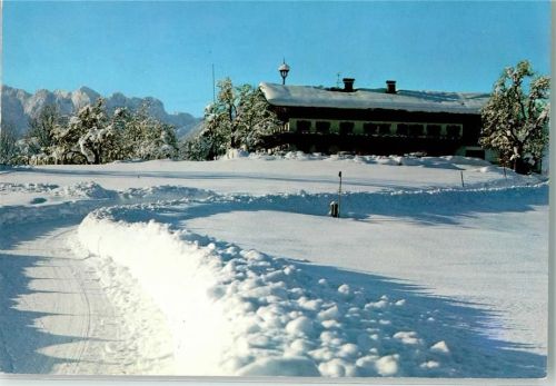 Kössen Alpengasthof Pension Peternhof Gasthaus Schnee Winter nur Scan beschnitten
