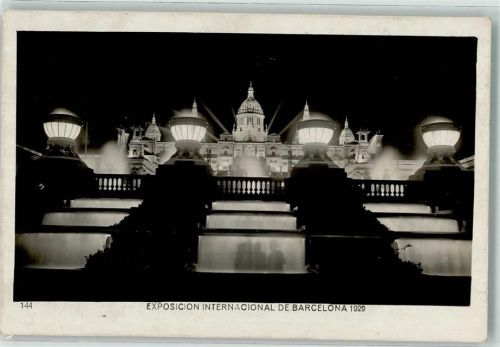 Barcelona 1929 Ausstellung International Nacht 1929 Natioanlpalast