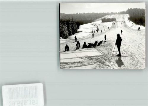 Bödefeld Winter Schnee Ski Sport Piste Ort handschriftlich Foto Original aus Archiv eines Ansichtskartenverlags