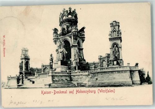 Dortmund 1900 Kaiser Denkmal auf Hohensyburg